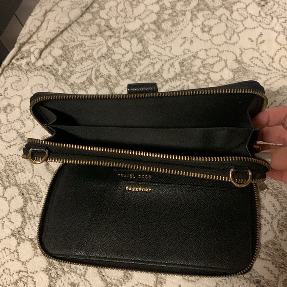 Large Love & Lore Travel Wallet. Double Zip Black - Picture 5 of 6